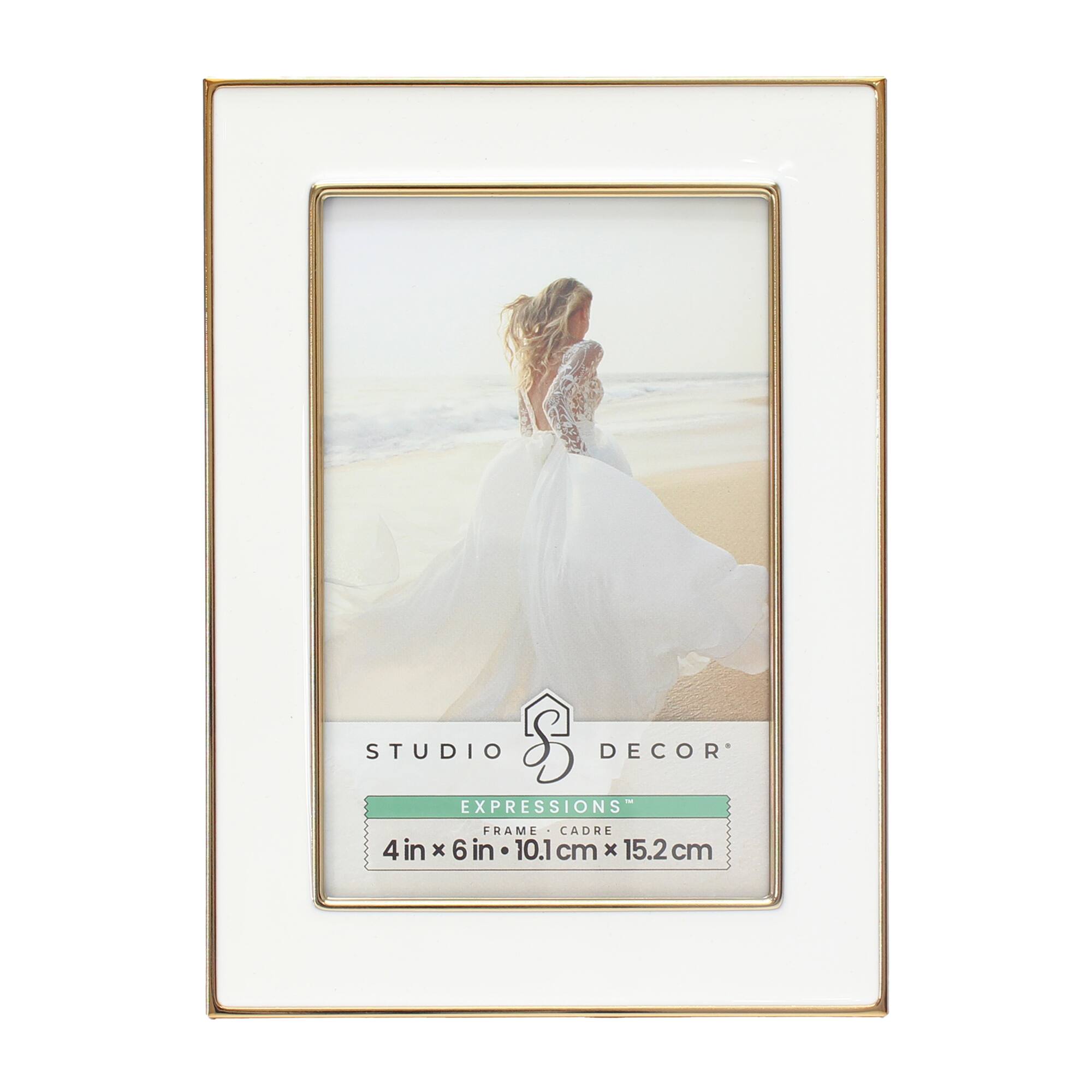 Expressions™ White with Gold Outline Wall Frame by Studio Décor